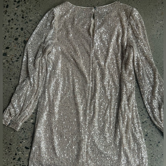 Long Sleeve Sequence Mid Length Dress, Size Large - Picture 2 of 3